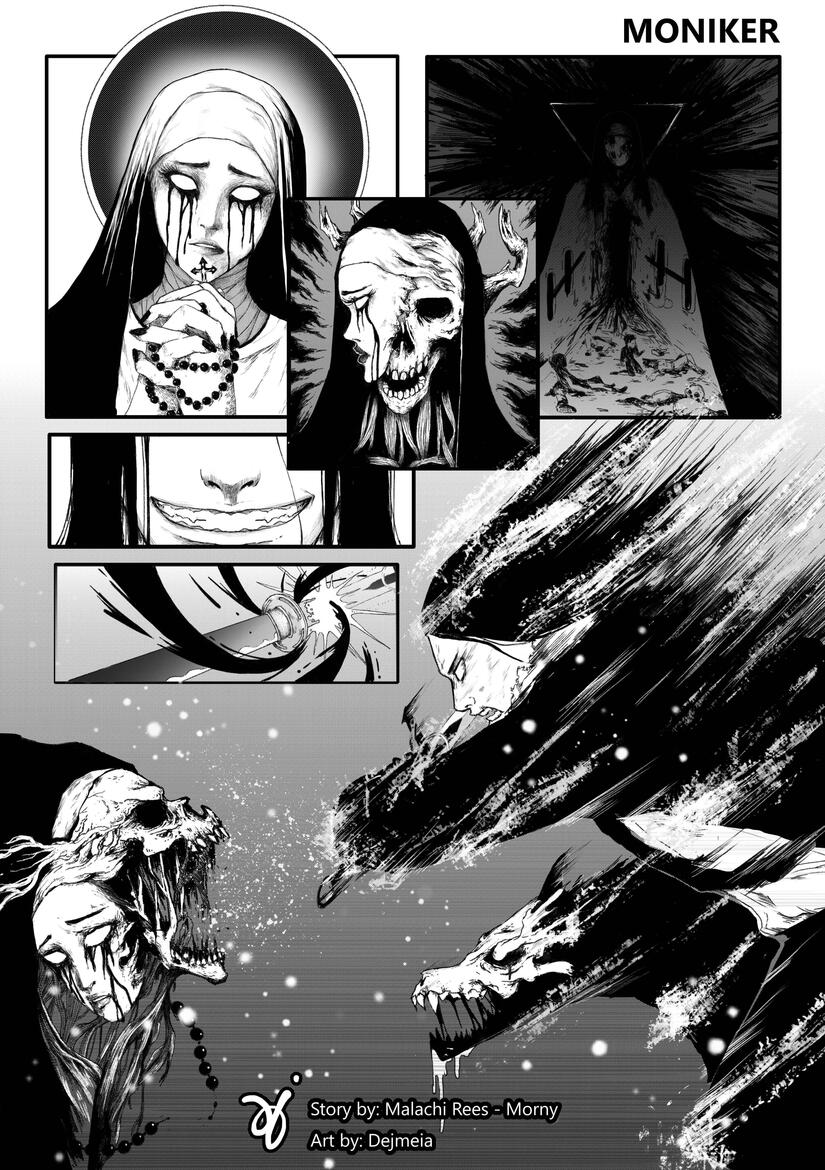 A page from manga Moniker